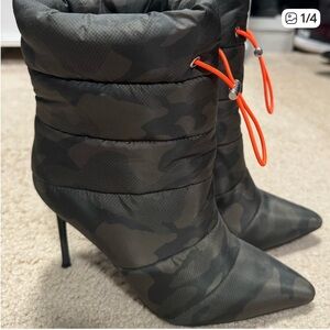Steve Madden Cloak Camouflage Stiletto Ankle Boots